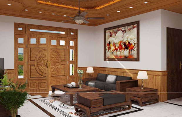 Nội Thất Phòng Khách Full Gỗ